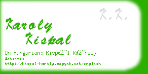 karoly kispal business card